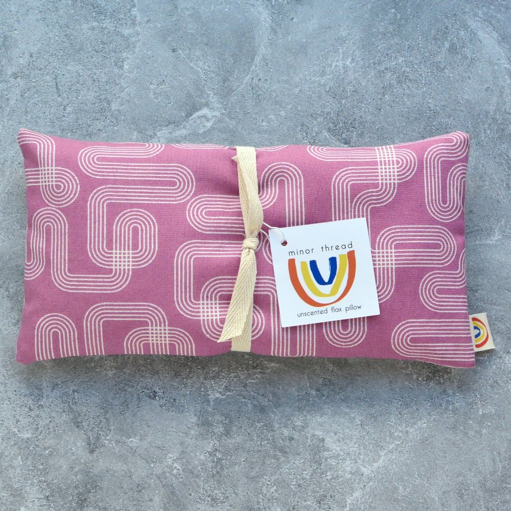 Weighted Eye Pillow Hot Cold Therapy Pack in Purple Linear Curve